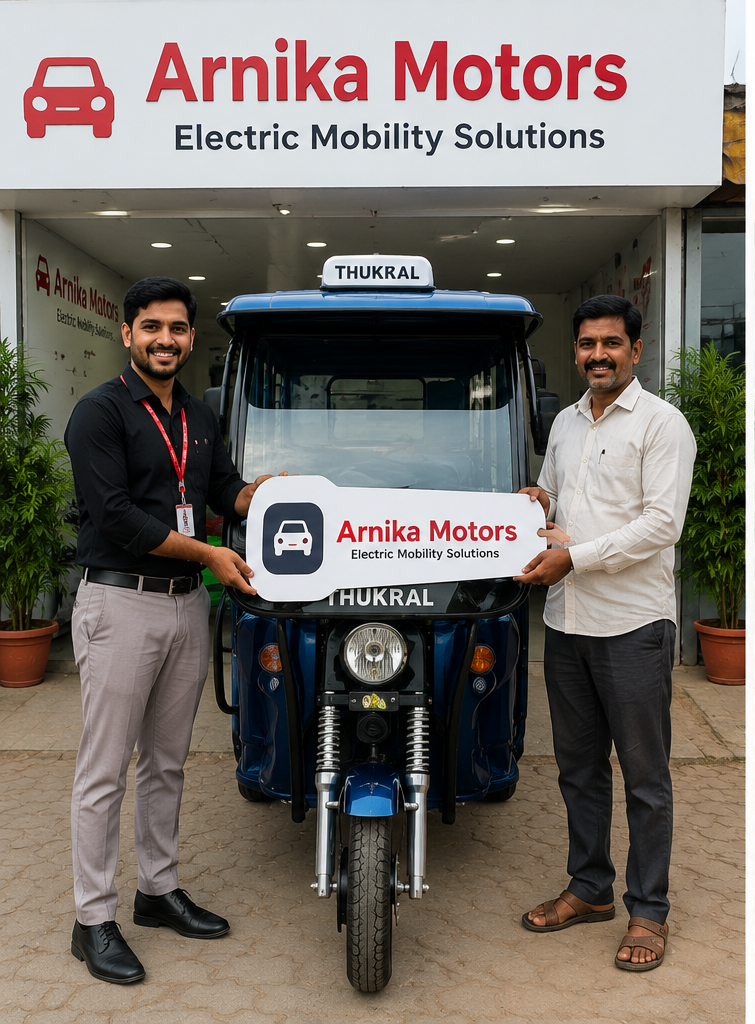 Customer with E Rickshaw